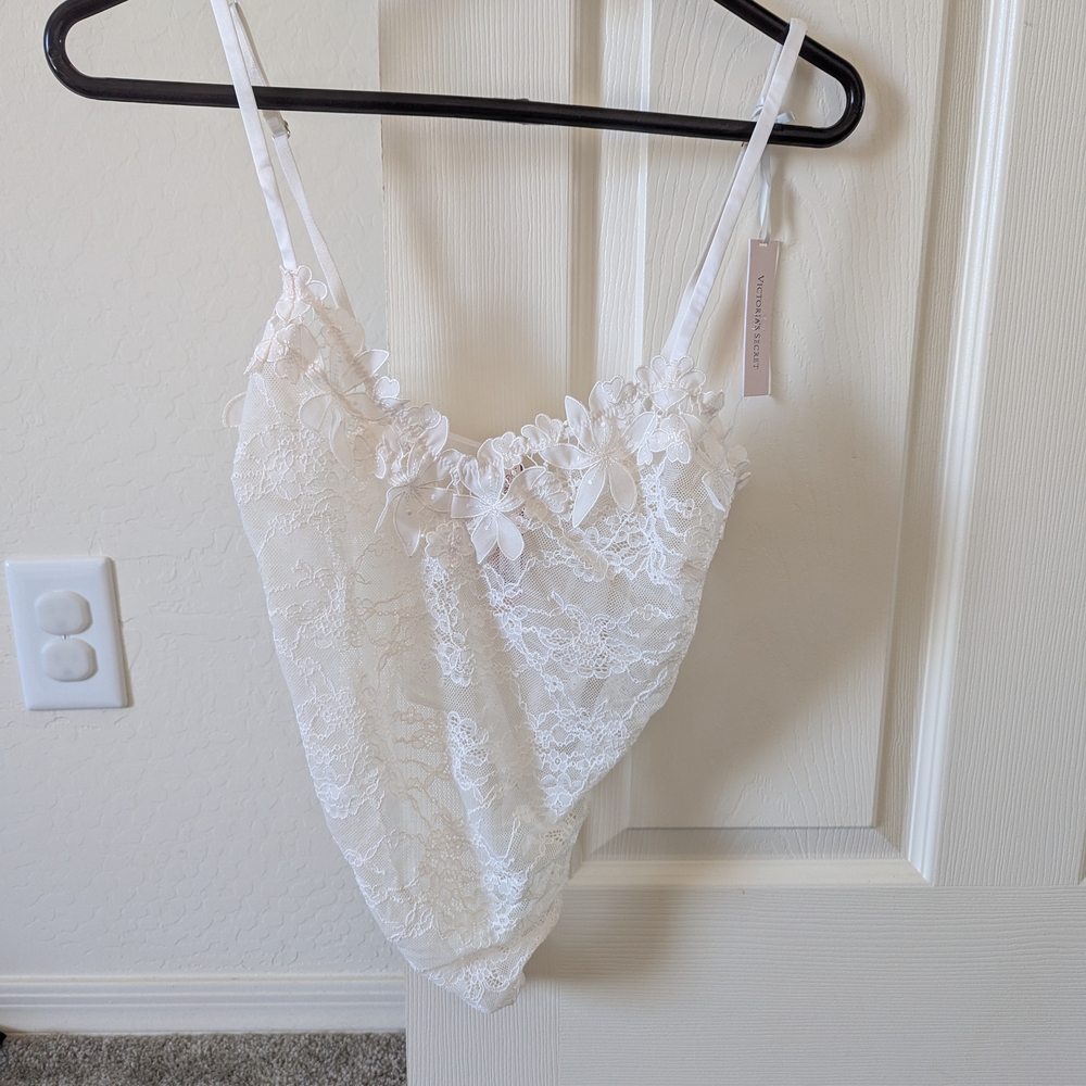 Victoria's Secret Ivory Lace Bodysuit